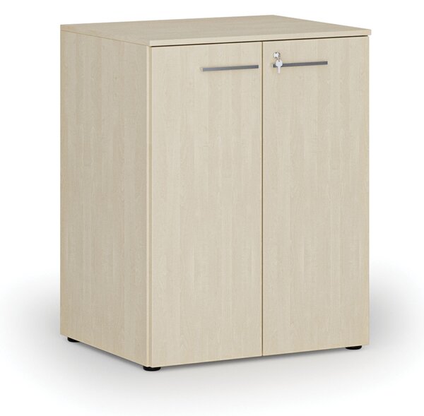 Szafa biurowa z drzwiami PRIMO WOOD, 2 półki, 800 x 640 x 1027 mm, brzoza