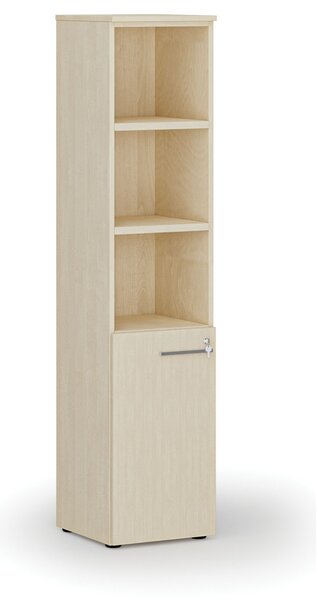 Szafa biurowa kombinowana PRIMO WOOD, drzwi na 2 poziomach, 400 x 420 x 1781 mm, brzoza