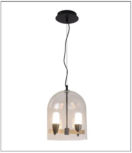 Czarna lampa wisząca dwa ptaki - V032 F0-P55