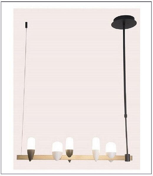 Lampa wisząca nad wyspę ptaki na gałęzi - V034 R7-H84
