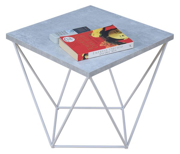 Minimalistyczny stolik kawowy beton + biały T9-Z06