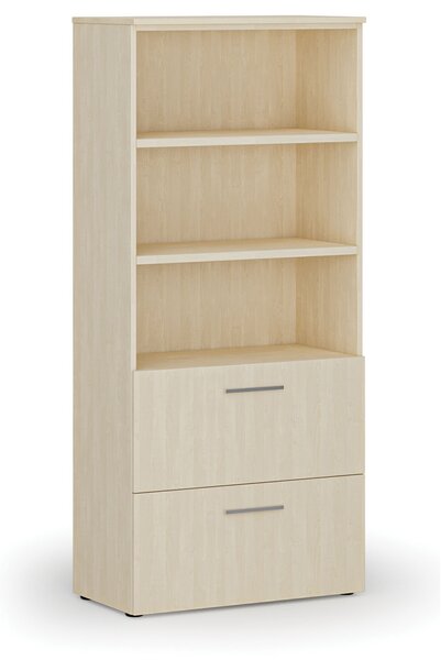 Szafa z szufladami na teczki zawieszkowe PRIMO WOOD, 800 x 420 x 1781 mm, brzoza