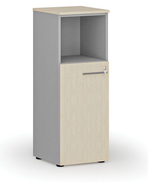 Szafa biurowa kombinowana PRIMO GRAY, 400 x 420 x 1087 mm, szary/brzoza
