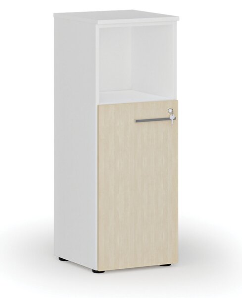 Szafa biurowa kombinowana PRIMO WHITE, 400 x 420 x 1087 mm, biały/brzoza