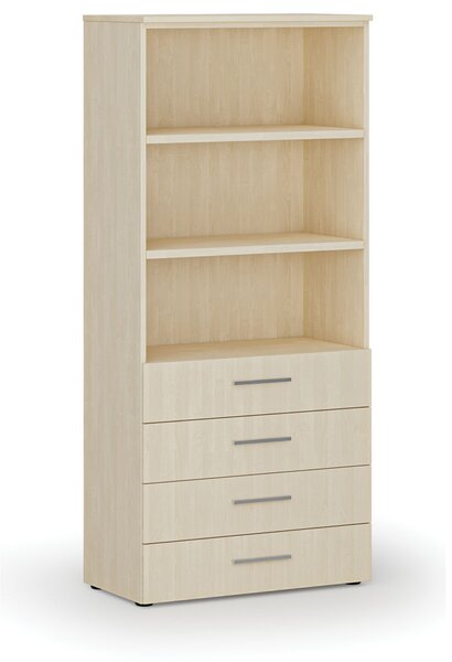 Szafa biurowa z szufladami PRIMO WOOD, 800 x 420 x 1781 mm, brzoza