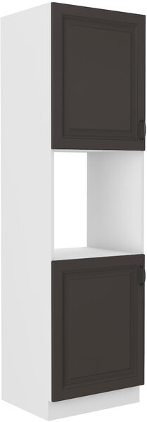 Wysoka szafka słupek na piekarnik STILO 60 DP-210 2F Grafit/Biały