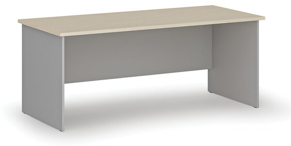 Biurko PRIMO GRAY, 180x80 cm, szary/brzoza