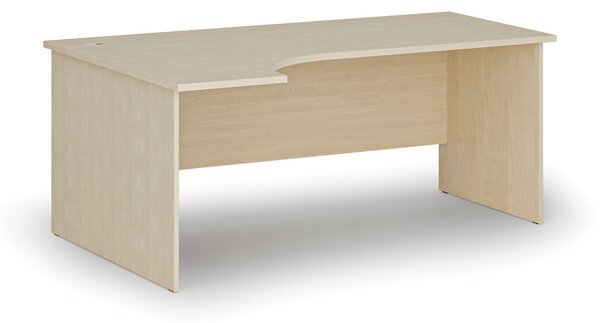 Narożne biurko PRIMO WOOD, 180x120 cm, lewe, brzoza