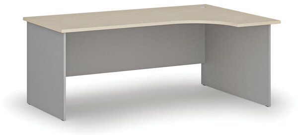 Narożne biurko PRIMO GRAY, 180x120 cm, prawe, szary/brzoza