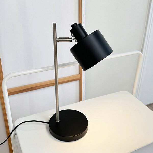 Lampa Stołowa Dyberg Larsen, Ocean, czarny, sypialnia, metal, skandynawski