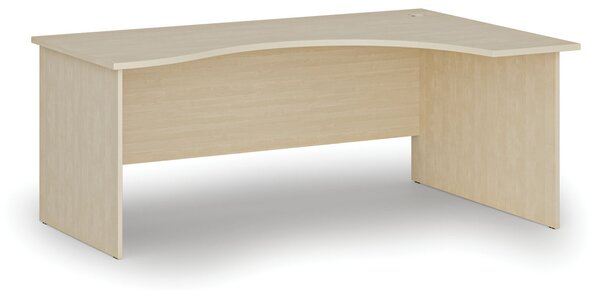 Ergonomiczne biurko PRIMO WOOD, 180x120 cm, prawe, brzoza