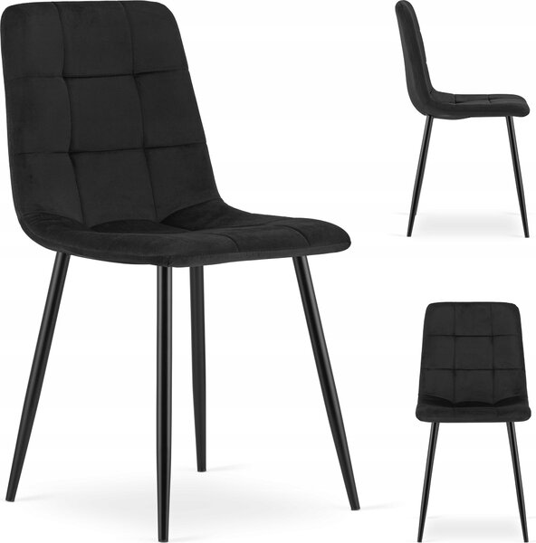 Krzeso Tapicerowane Welurowe Velvet Do Salonu Kuchni Jadalni Cube