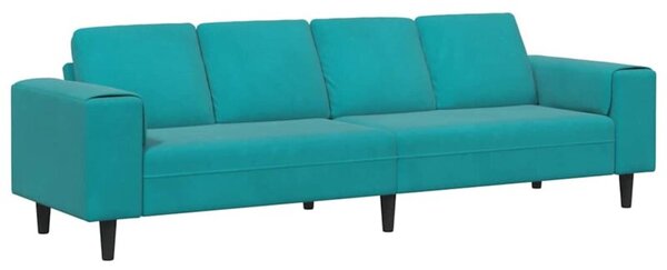 Nowoczesna sofa turkusowa do salonu - elegancki minimalizm i komfort dla 4 osÃ³b