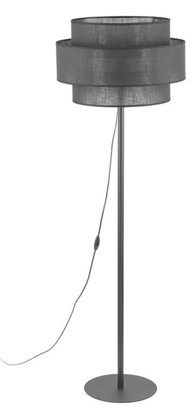 Lampa podłogowa TK Lighting CALISTO Black 5896, metalowa z abażurem, E27 LED do 15W, nowoczesna do salonu i sypialni 155 cm