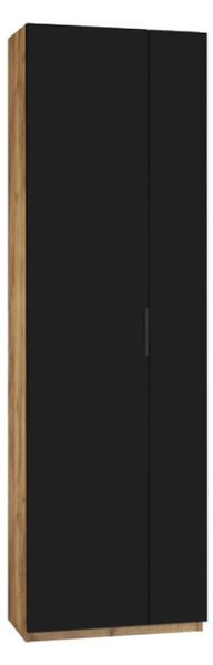 Szafa otwierana Keri 20 60 cm lewostronna - dąb craft tabacco / czarny mat - Wyprzedaż