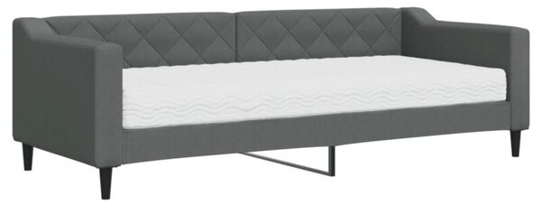 Sofa z materacem do spania, ciemnoszara, 80x200 cm, tkanina