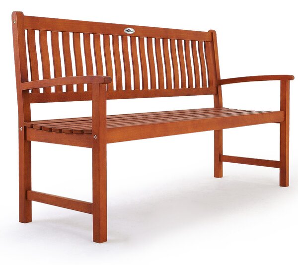 Ławka ogrodowa MAXIMA, 152x55x90cm, naturalny brąz Casaria