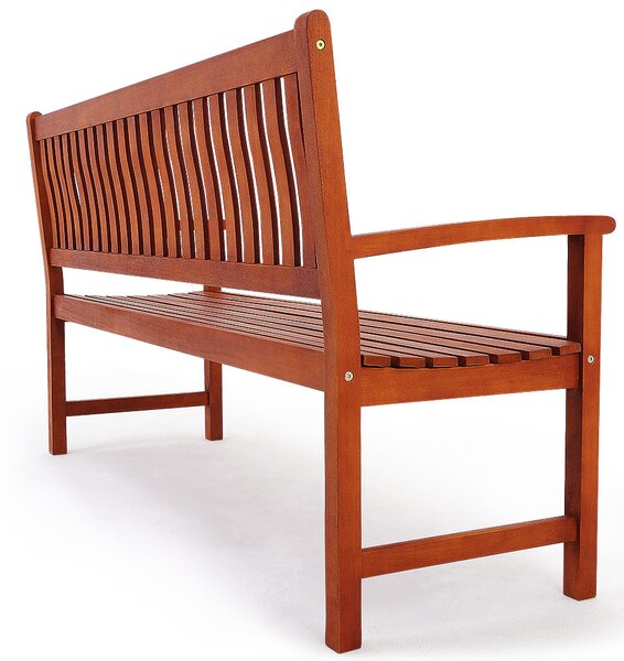 Ławka ogrodowa MAXIMA, 152x55x90cm, naturalny brąz Casaria