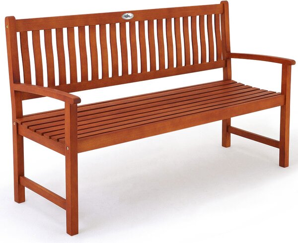 Ławka ogrodowa MAXIMA, 152x55x90cm, naturalny brąz Casaria