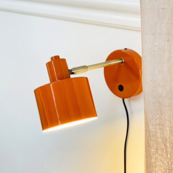 Lampa Ścienna Dyberg Larsen, Ocean, pomarańczowy, salon, metal, design