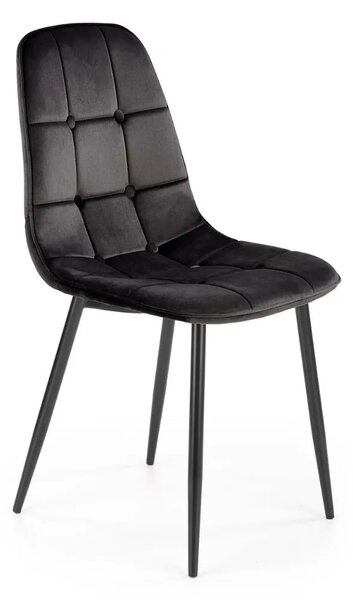 Krzeso tapicerowane K417 VELVET czarne