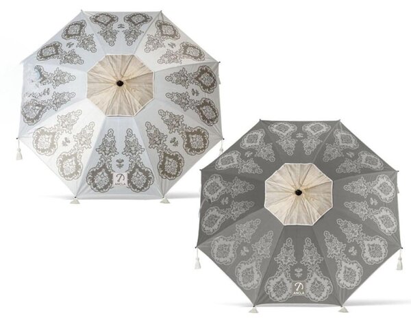 Atosa Parasol plażowy Ø200 cm UPF 50+ z pokrowcem Biały
