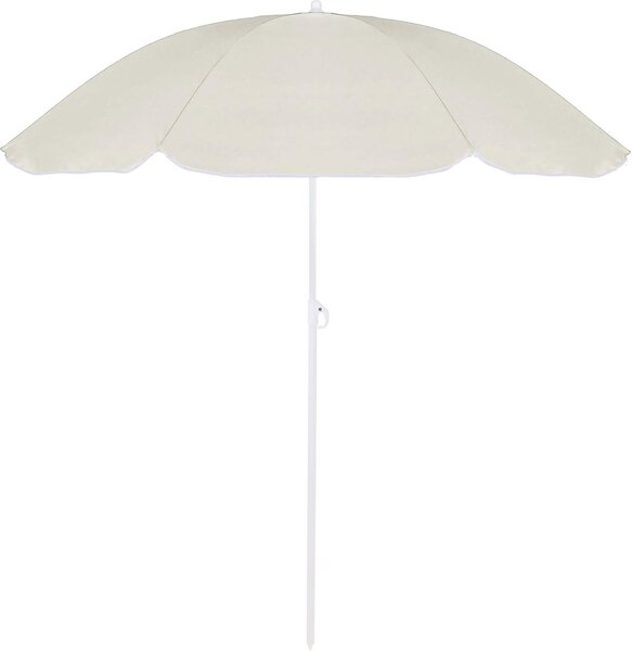 Parasol plaowy Springos® parasol ogrodowy skadany z regulacj wysokoci 160 cm beowy z torb transportow