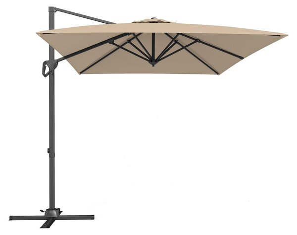 KOMFOTTEU – prostoktny parasol ogrodowy o wymiarach 300 x 200 cm, parasol z regulacj nachylenia wyposaony w korb, peda nony i podstaw krzyow, obracany o 360° parasol ogrodowy, parasol z mechanizmem swobodnego obrotu do ogrodu, tarasu i balkonu