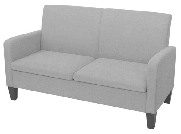 Kanapa 2-osobowa, jasnoszara, 135 x 65 x 76 cm