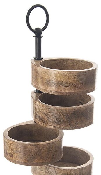 Patera drewniana MANGO, 5 - poziomowa