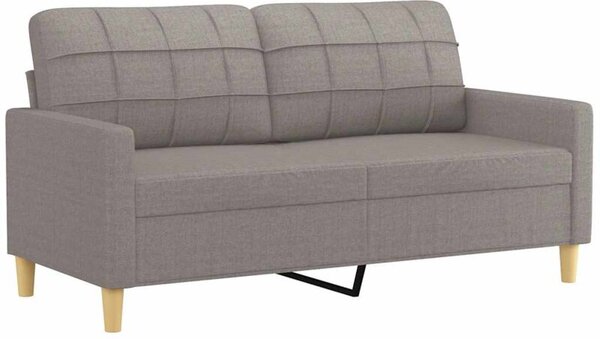 Sofa 2-osobowa, kolor taupe, 140 cm, tapicerowana tkaninÄ
