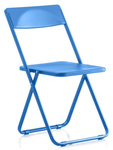 Składane krzesło Slim czarne, minimalistyczne, niewielkie, konferencyjne, eventowe