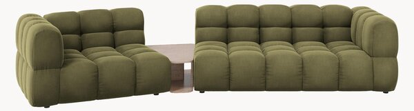 Sofa modułowa z weluru ze stolikiem Aster (3-osobowa)
