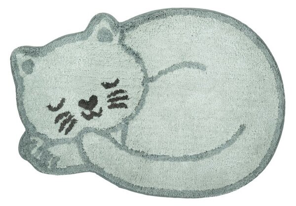 Jasnoniebieski bawełniany dywan dziecięcy 43x60 cm Sleeping Cat – Sass & Belle