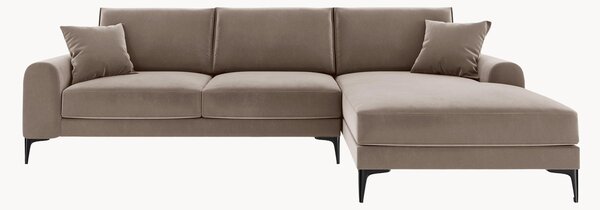 Sofa narożna o wyglądzie aksamitu Madara (4-osobowa)