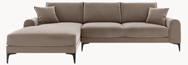 Sofa narożna o wyglądzie aksamitu Madara (4-osobowa)