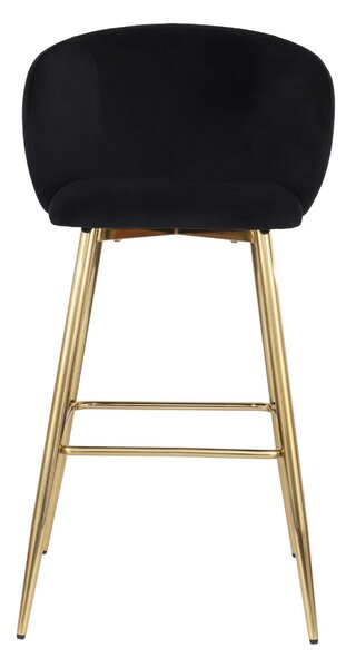 Hoker do kuchni Ganta Gold, czarny welwet, glamour