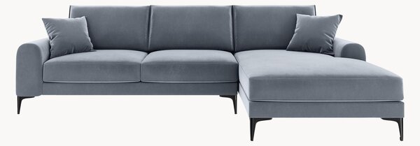 Sofa narożna o wyglądzie aksamitu Madara (4-osobowa)