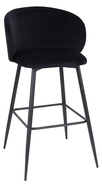 Hoker do kuchni Ganta black, czarny welwet, glamour