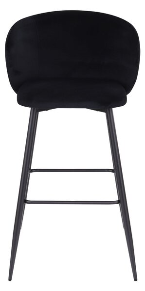 Hoker do kuchni Ganta black, czarny welwet, glamour