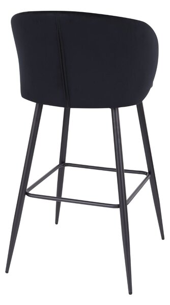 Hoker do kuchni Ganta black, czarny welwet, glamour
