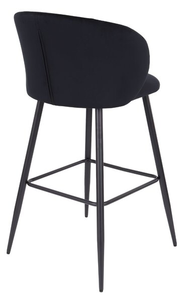 Hoker do kuchni Ganta black, czarny welwet, glamour