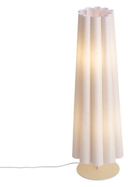 Lampa podłogowa Japandi beżowa z abażurem z tkaniny 95 cm 2-punktowa - Jenni