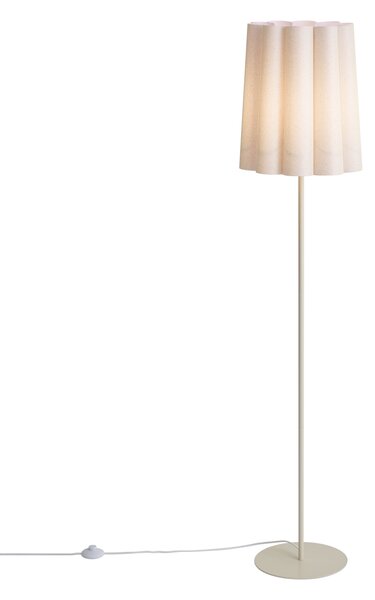 Lampa podłogowa Japandi beżowa z abażurem z tkaniny 160 cm - Jenni