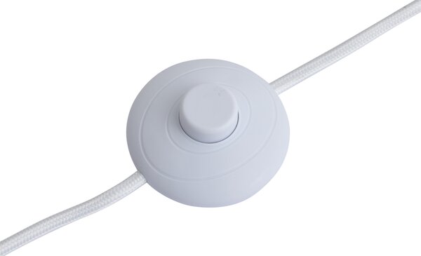 Lampa podłogowa Japandi beżowa z abażurem z tkaniny 95 cm 2-punktowa - Jenni