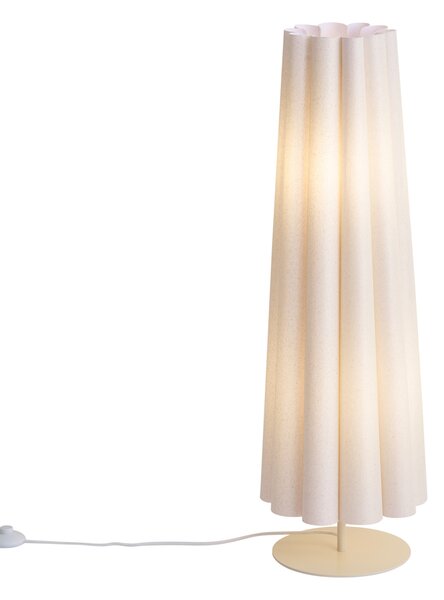 Lampa podłogowa Japandi beżowa z abażurem z tkaniny 95 cm 2-punktowa - Jenni