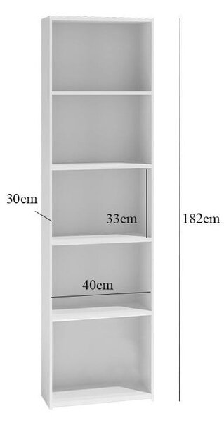 Wąski regał w stylu loft do biura i biblioteki | Umeblowana.com