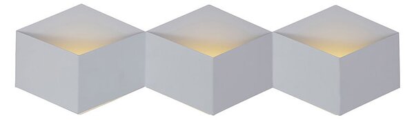 Biały metalowy geometryczny kinkiet LED - A125-Eram
