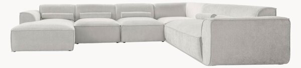 Panoramiczna narożna sofa modułowa z szenilu Flex Felix (8-osobowa)