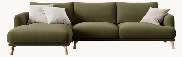 Sofa narożna z weluru Naomi